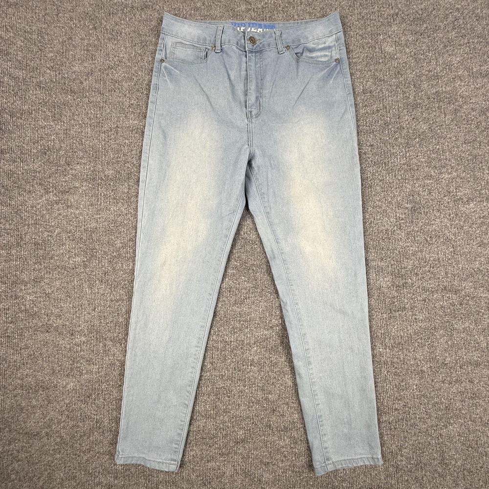 VIP Jeans Juniors 15/16 Light Blue Wash Mid‎ Rise Skinny Stretch Denim Pants